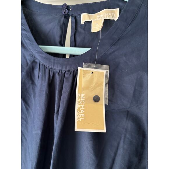 Micheal Kors True Navy Blouse NWT Size XL - Picture 4 of 6